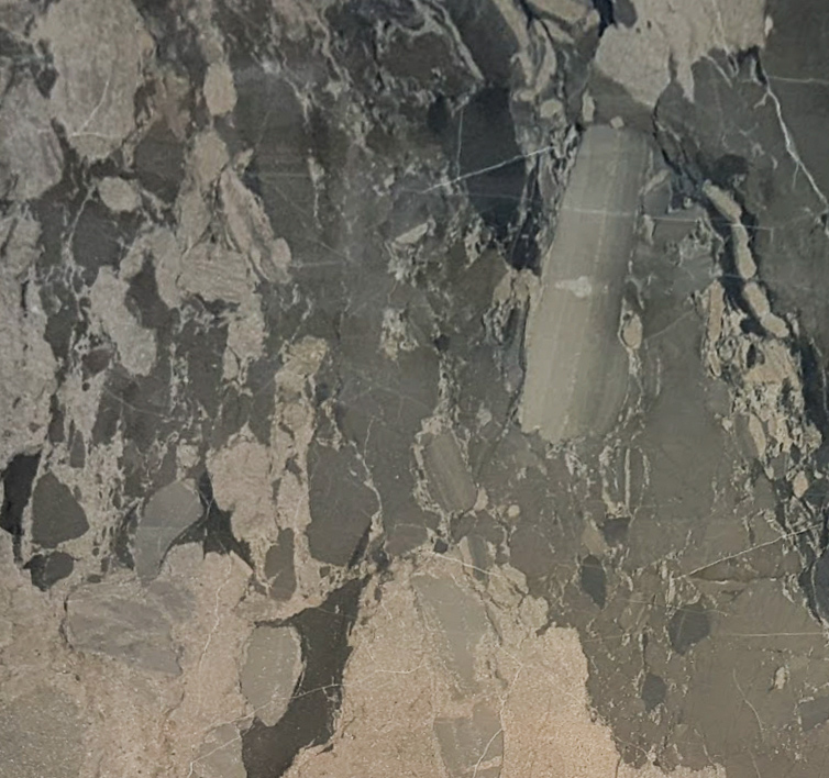 Grey decorative limestone sample